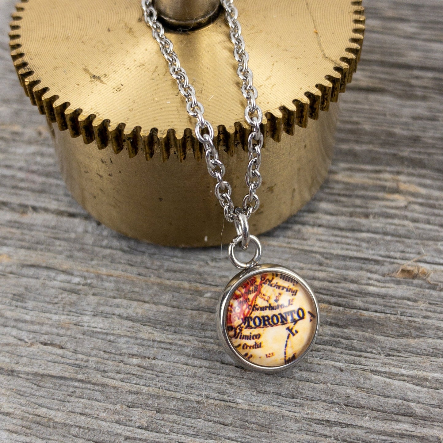 Vintage Toronto Map Necklace - Lisa Young Design