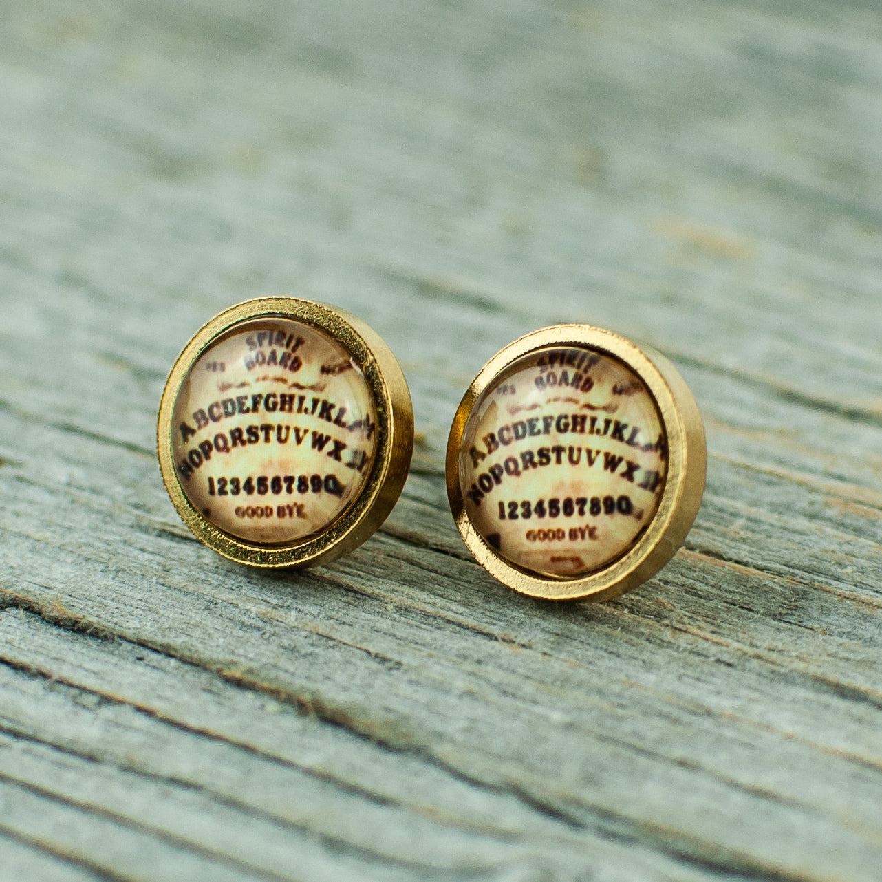 Ouija Board Stud Earrings 10mm