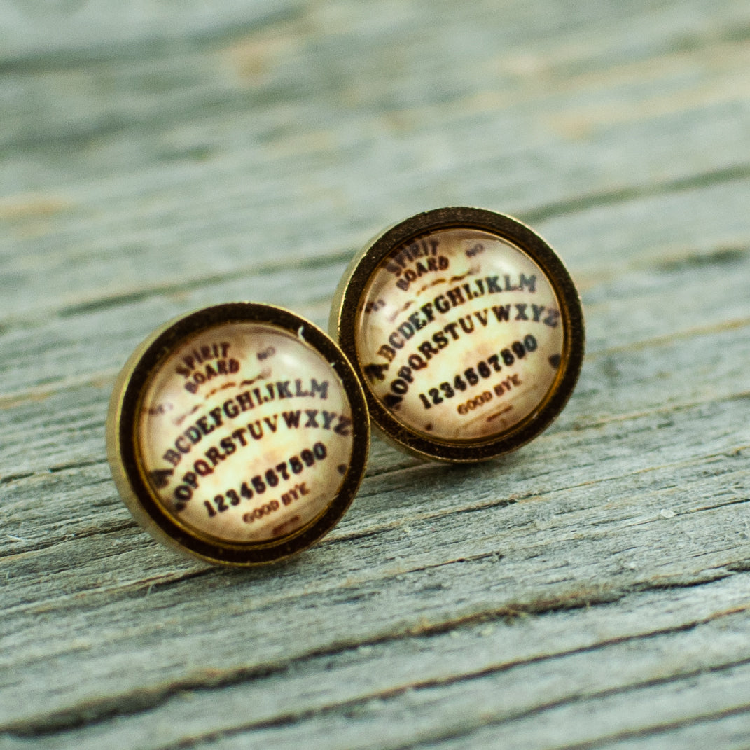 Ouija Board Stud Earrings 10mm