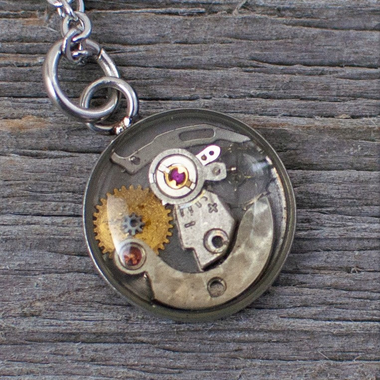Micro watch gear Necklace