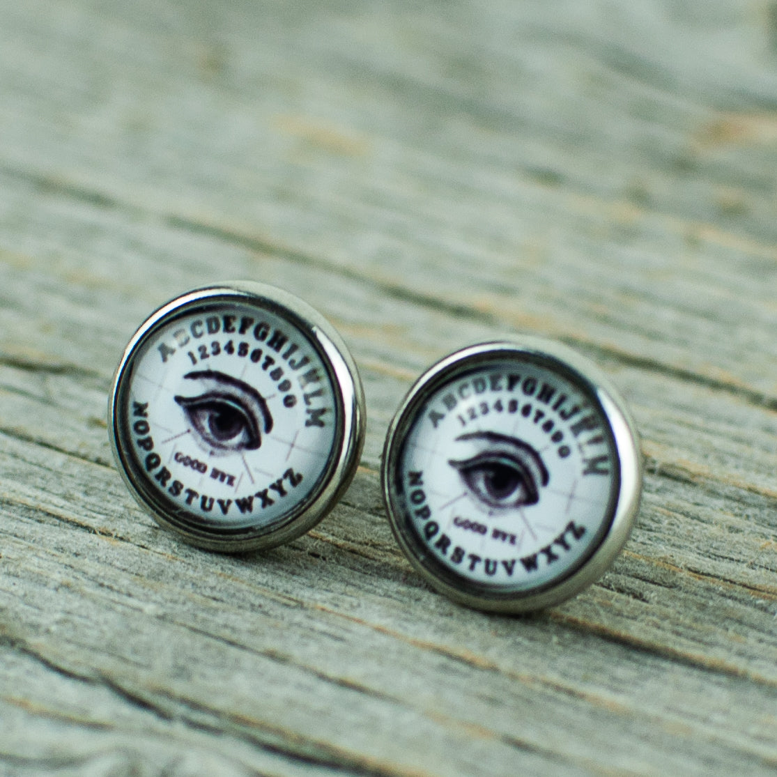 Ouija Board Stud Earrings 10mm