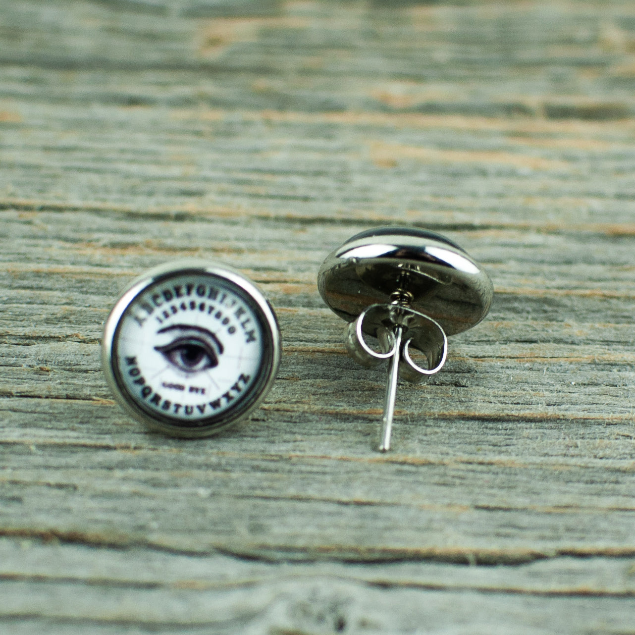 Ouija Board Stud Earrings 10mm