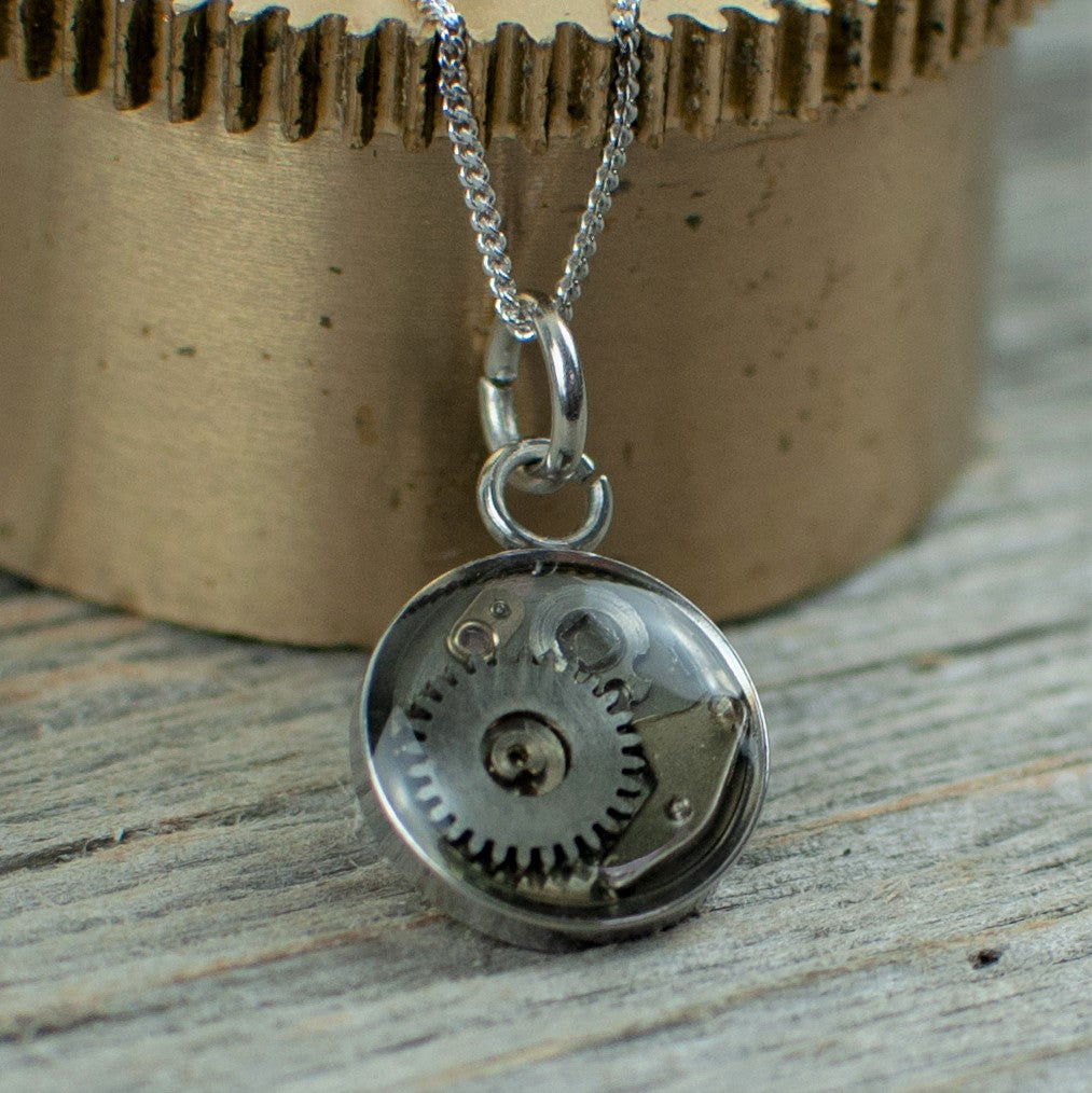 Micro watch gear Necklace