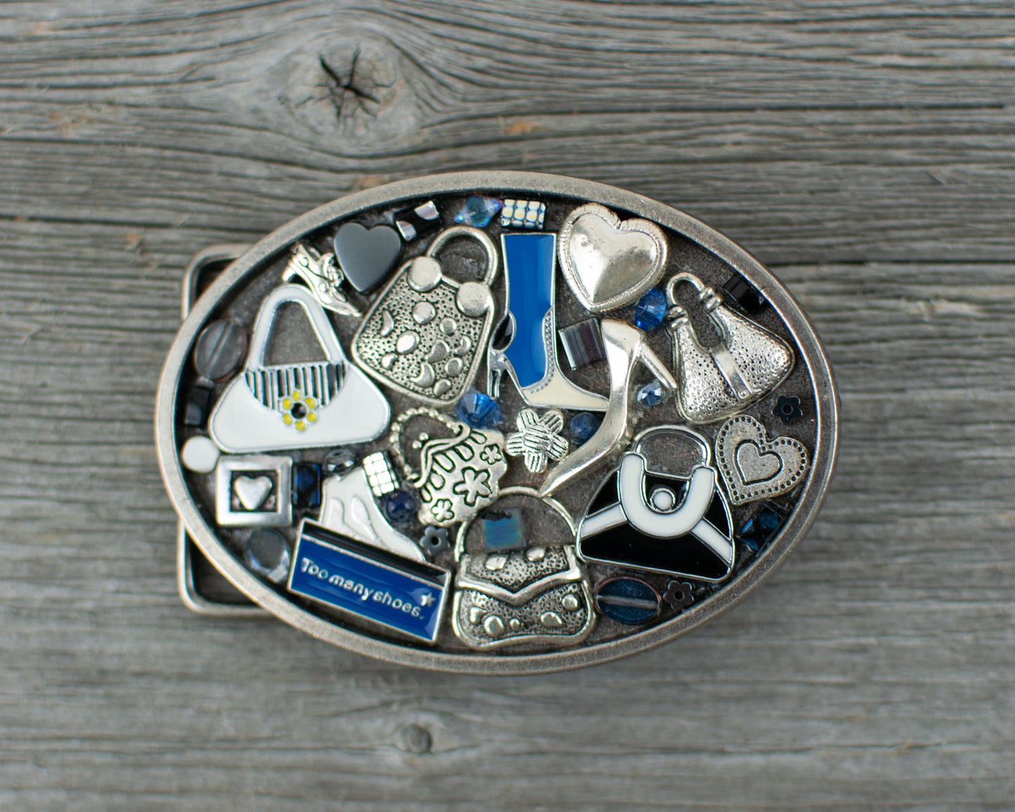 Shoe and purse lovers theme Oval Belt Buckle - Lisa Young Design