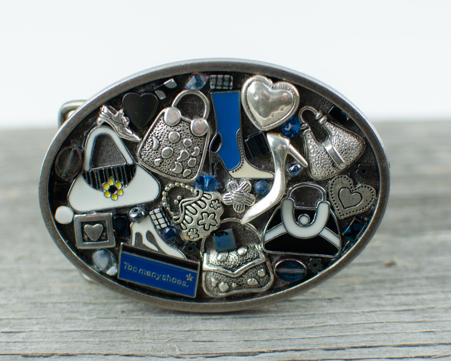 Shoe and purse lovers theme Oval Belt Buckle - Lisa Young Design