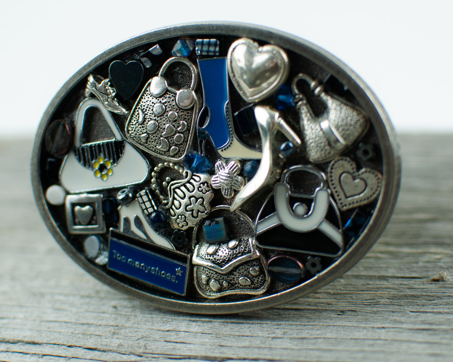 Shoe and purse lovers theme Oval Belt Buckle - Lisa Young Design