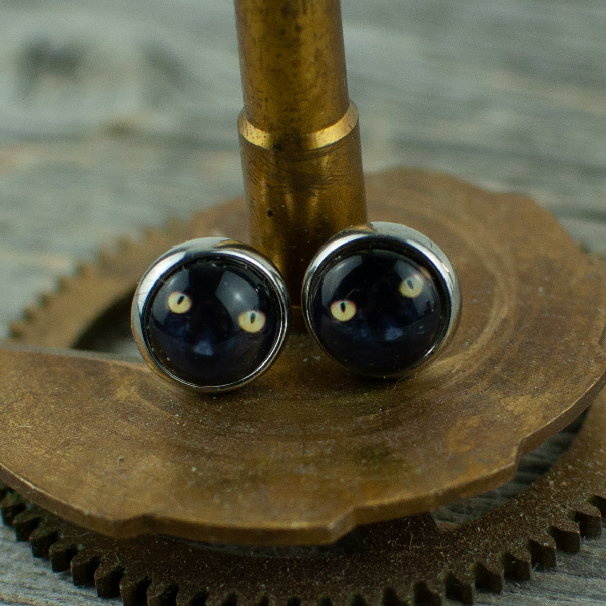 Black Cat stud earrings
