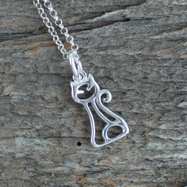 Cat charm Silver Necklace - Lisa Young Design