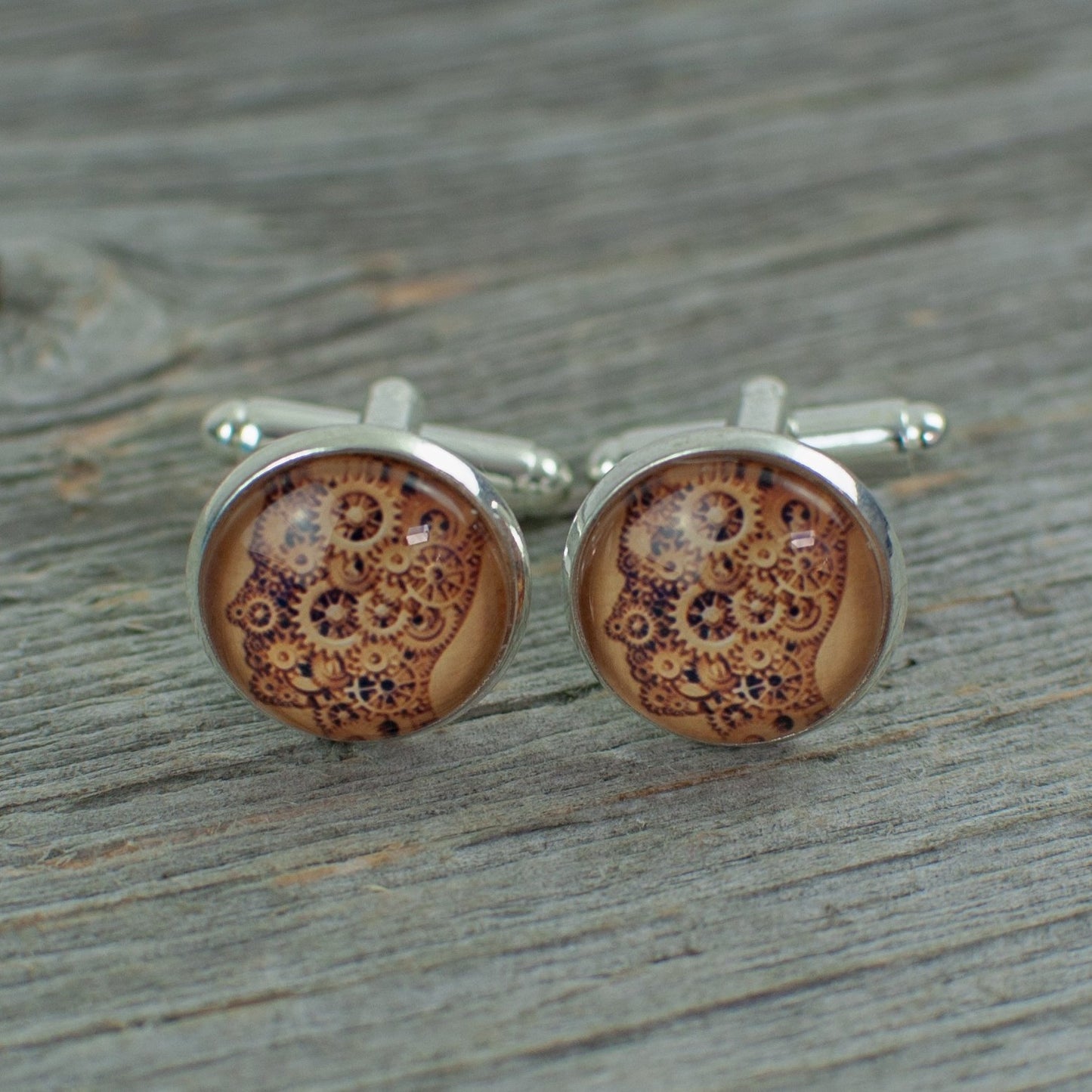 Brain gear Cuff links - Lisa Young Design