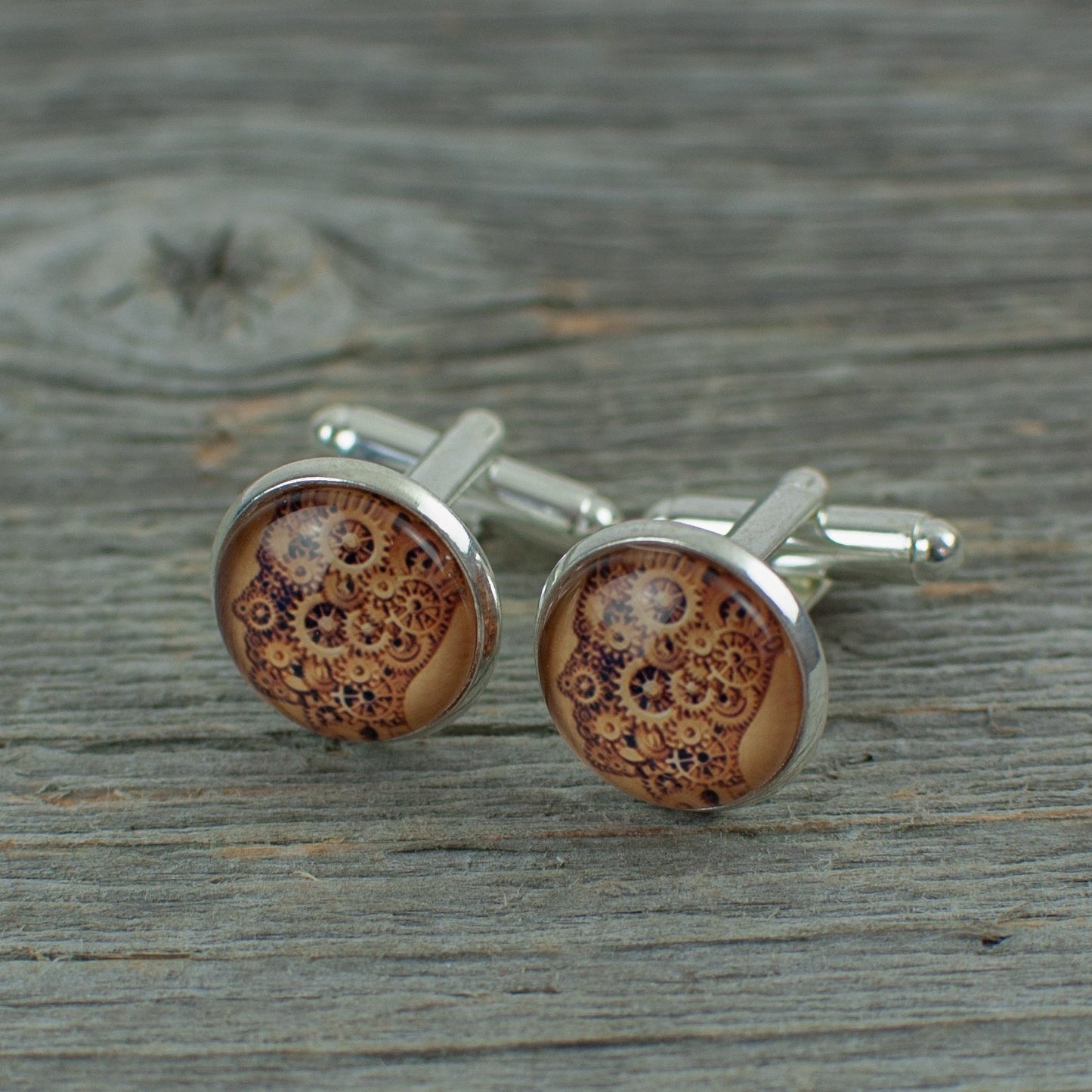 Brain gear Cuff links - Lisa Young Design
