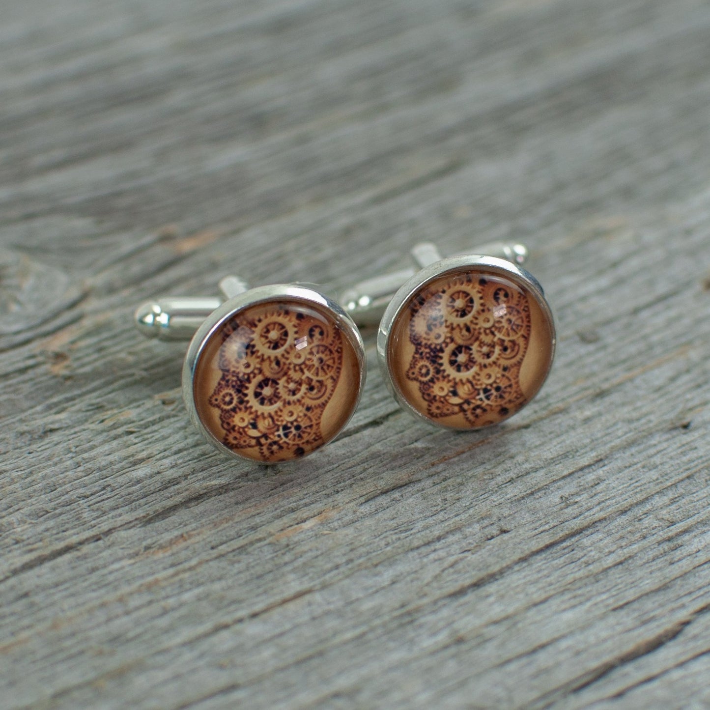 Brain gear Cuff links - Lisa Young Design