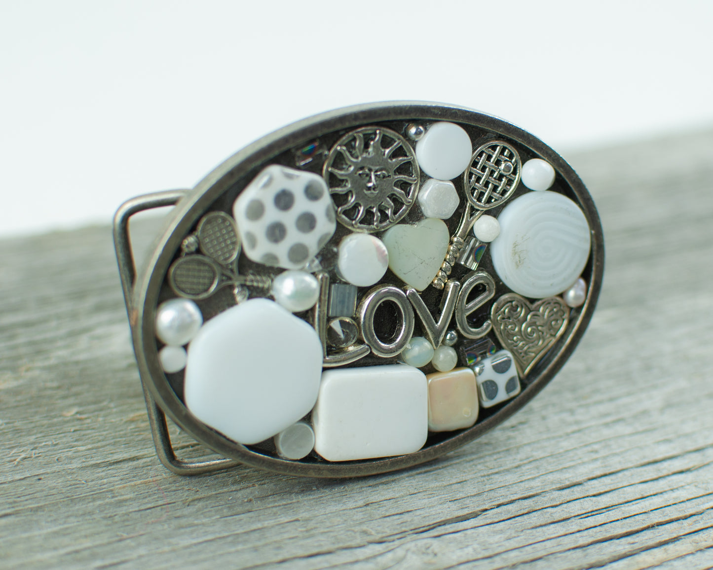Tennis lovers theme Oval Belt Buckle - Lisa Young Design