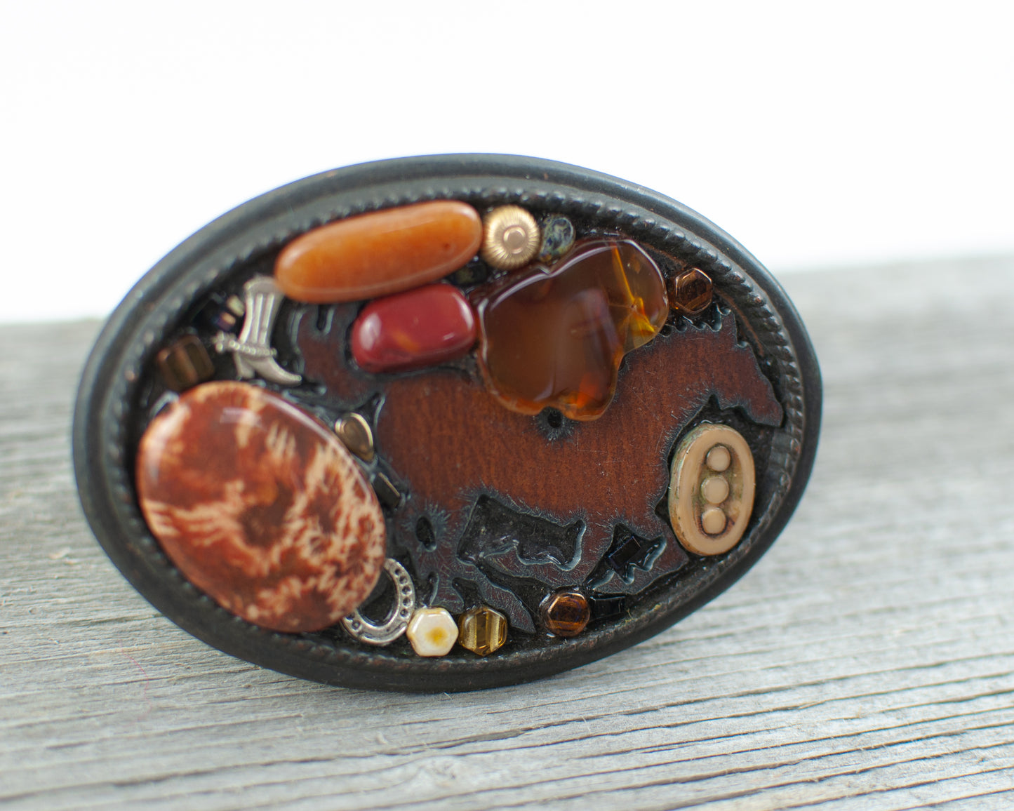 Horse lovers theme Large Oval Belt Buckle - Lisa Young Design