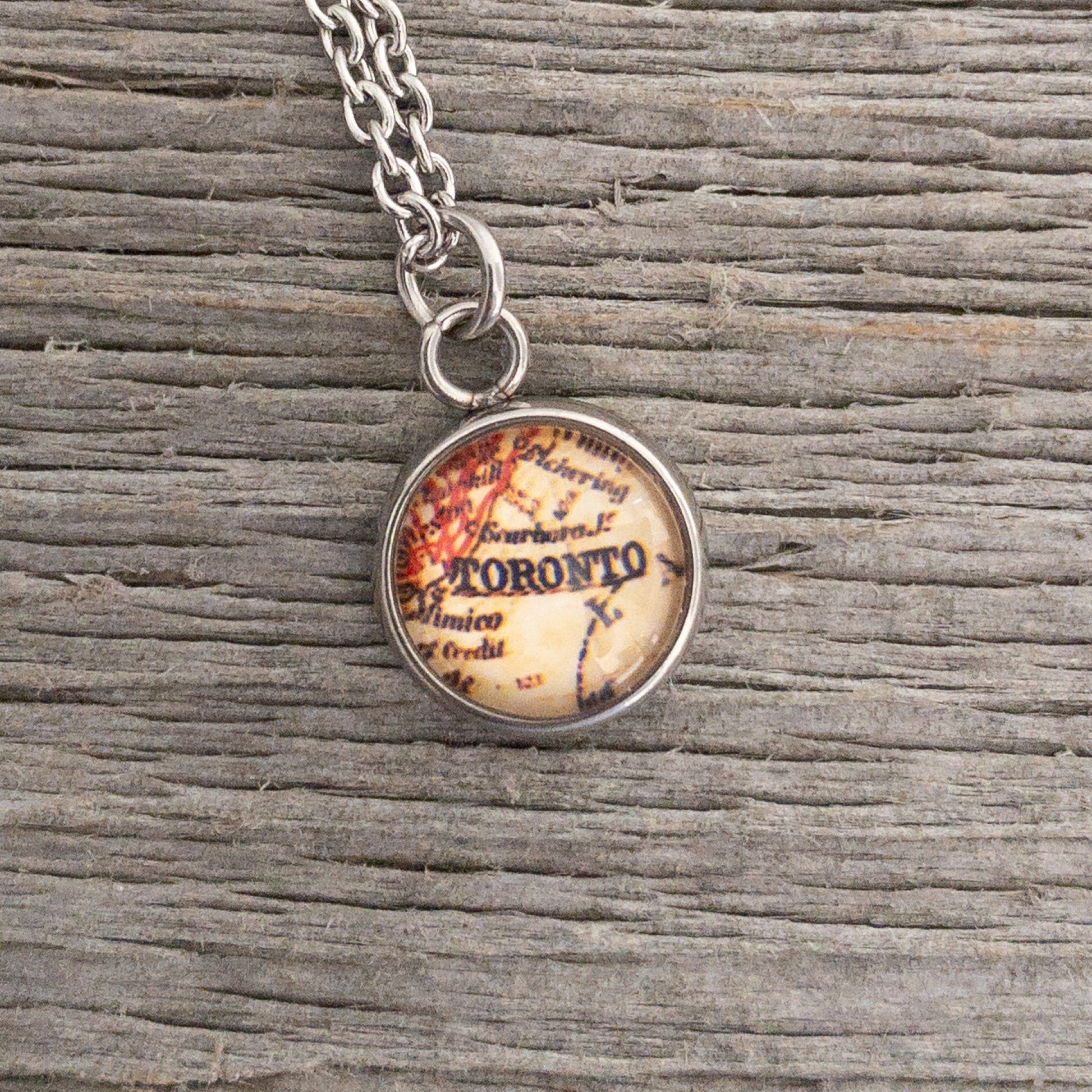Vintage Toronto  Map Necklace - Lisa Young Design