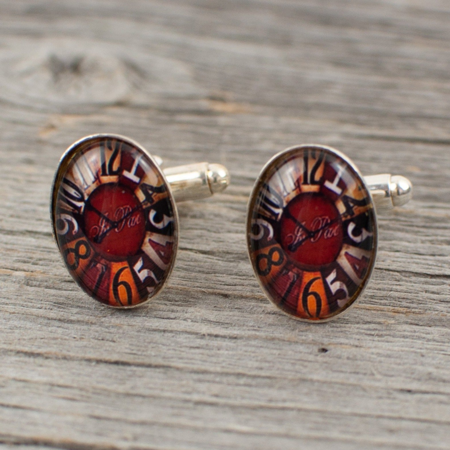 Oval Watch Face Cufflinks - Lisa Young Design