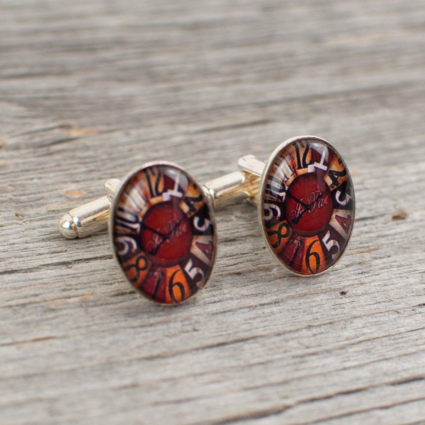 Oval Watch Face Cufflinks - Lisa Young Design