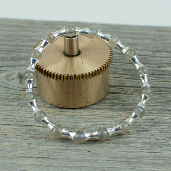 Labradorite and Sterling silver Bead Bracelet