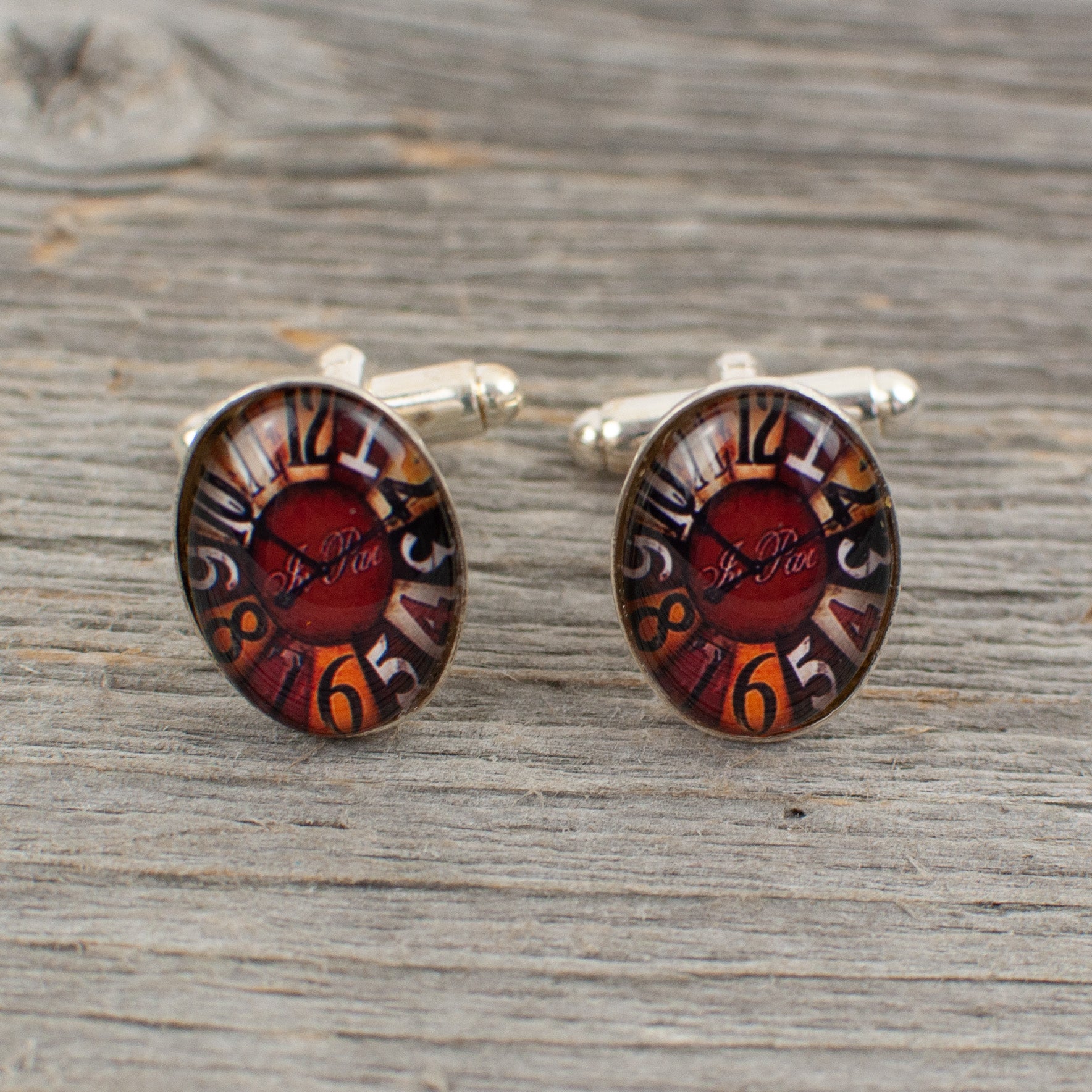Oval Watch Face Cufflinks - Lisa Young Design