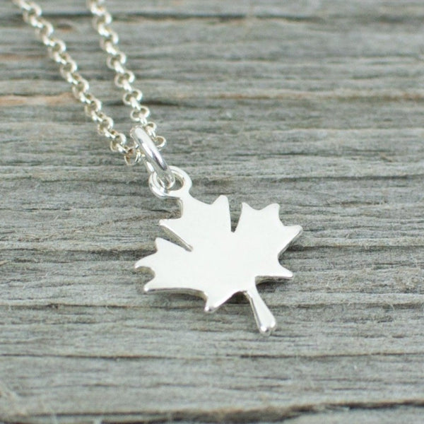 Maple leaf charm  Silver Necklace - Lisa Young Design