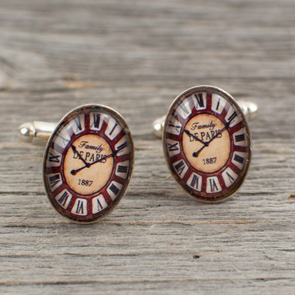 Oval Watch Face Cufflinks - Lisa Young Design