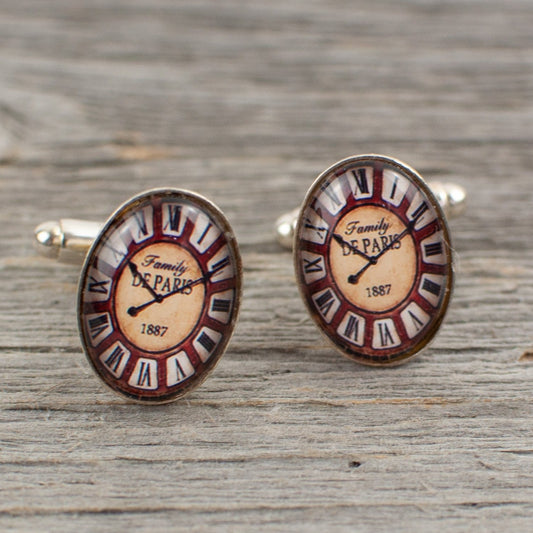 Oval Watch Face Cufflinks - Lisa Young Design