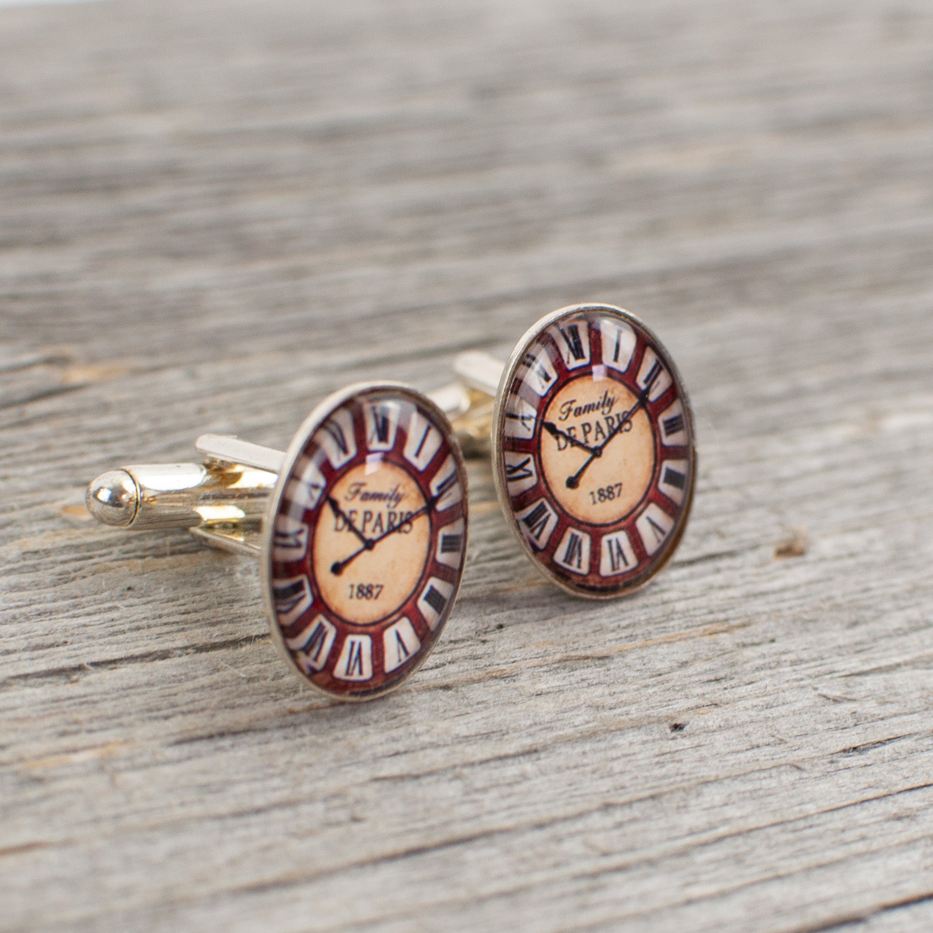 Oval Watch Face Cufflinks - Lisa Young Design
