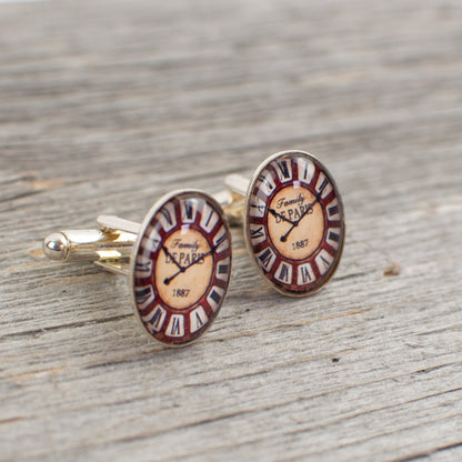 Oval Watch Face Cufflinks - Lisa Young Design