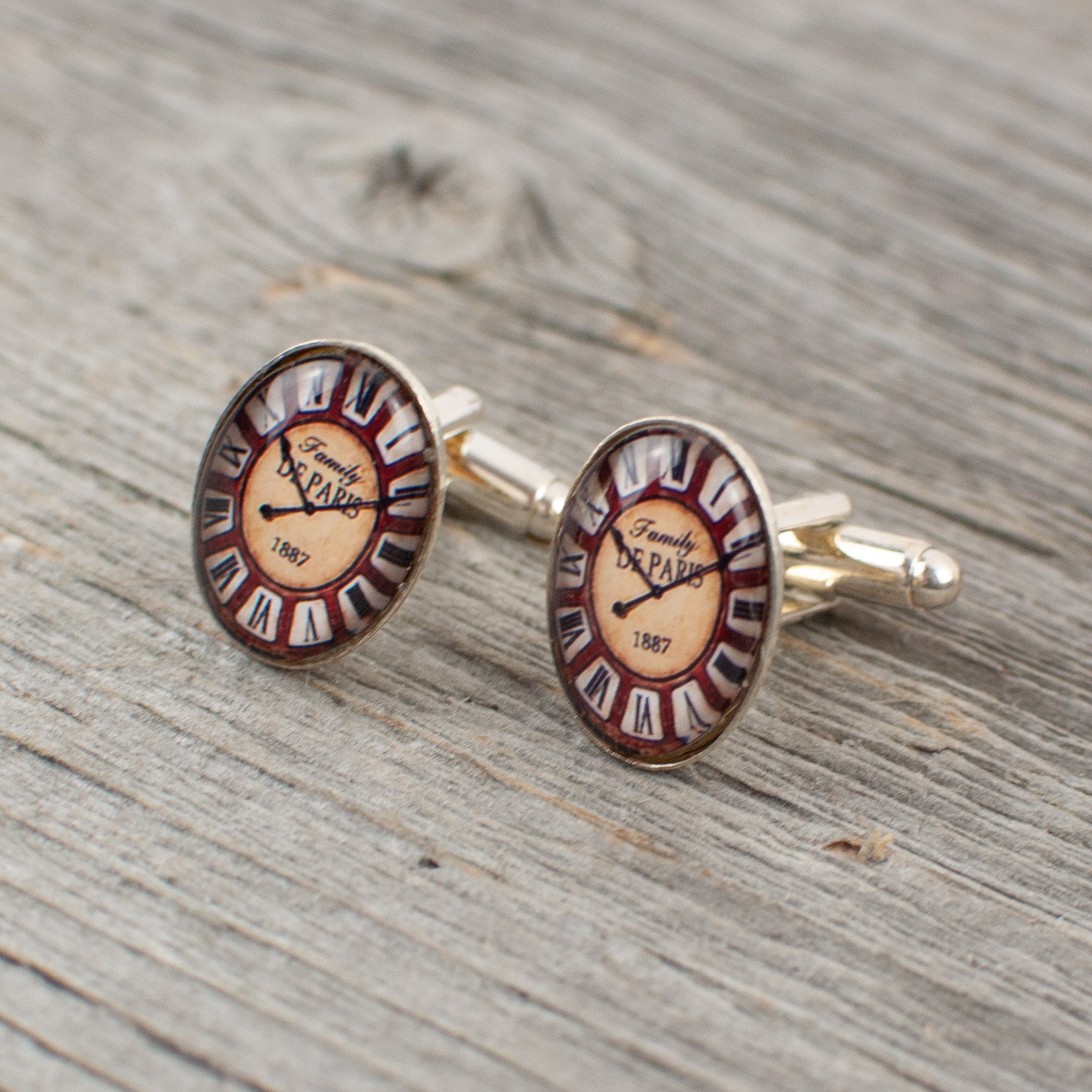 Oval Watch Face Cufflinks - Lisa Young Design
