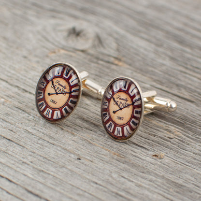 Oval Watch Face Cufflinks - Lisa Young Design