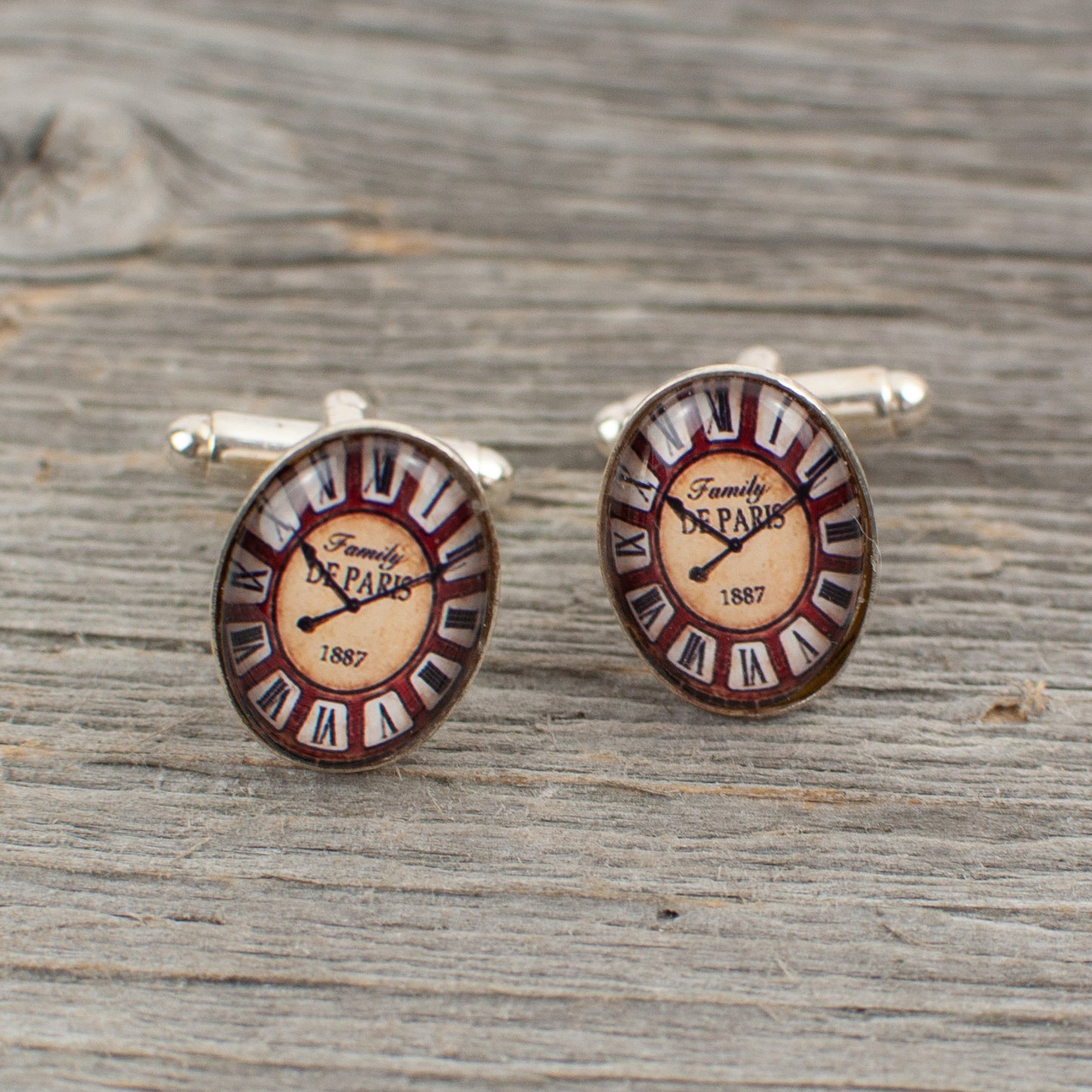 Oval Watch Face Cufflinks - Lisa Young Design