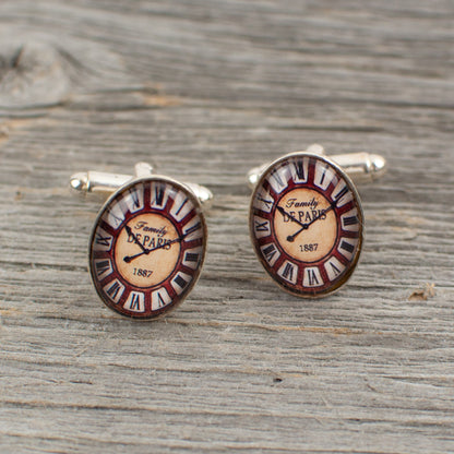 Oval Watch Face Cufflinks - Lisa Young Design