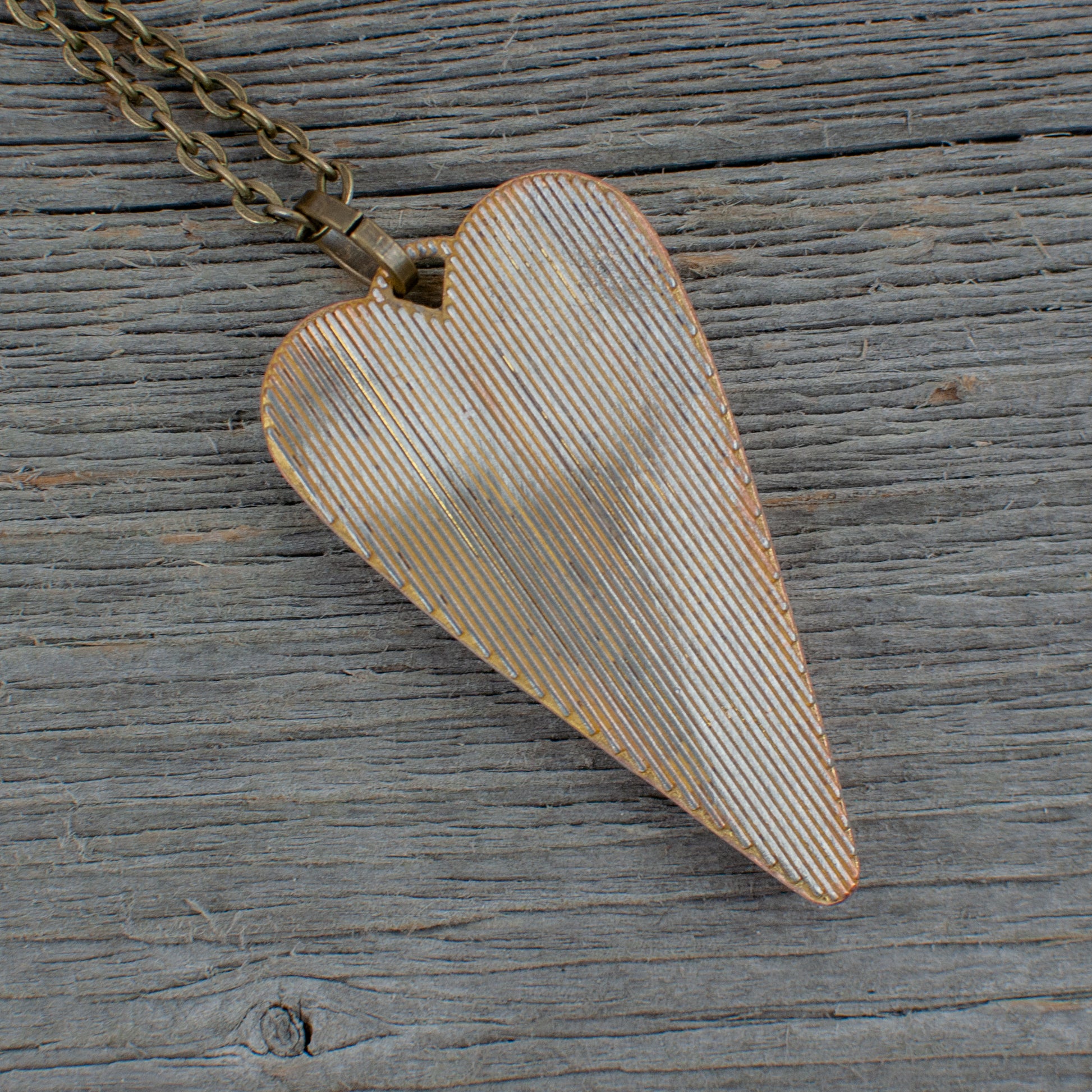 Golf theme necklace Long heart - Lisa Young Design