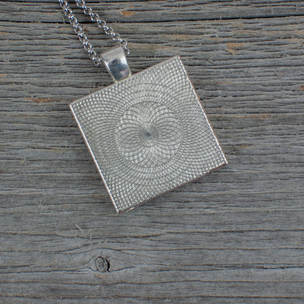 Golf theme necklace - square - Lisa Young Design