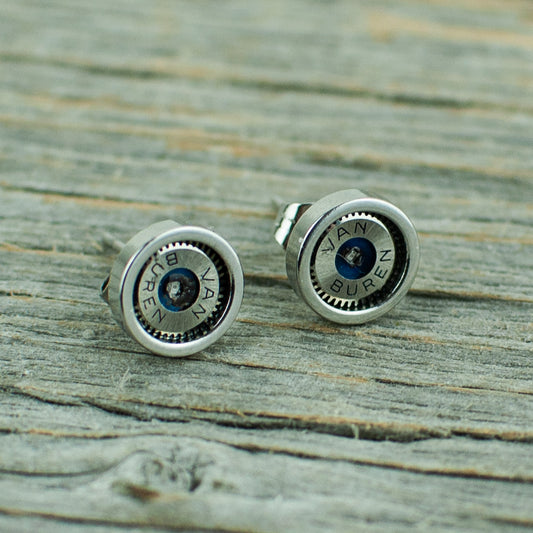 Micro gear earrings  6mm