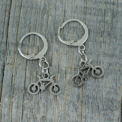 Bicycle stainless steel  earrings - Lisa Young Design