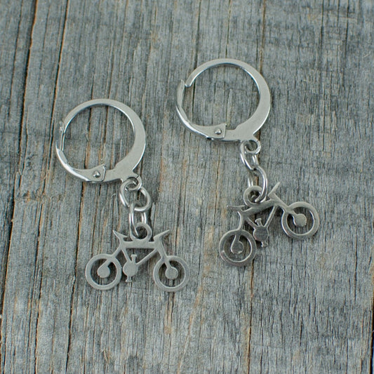 Bicycle stainless steel  earrings - Lisa Young Design