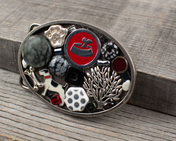 Dog  lovers theme Oval Belt Buckle - Lisa Young Design