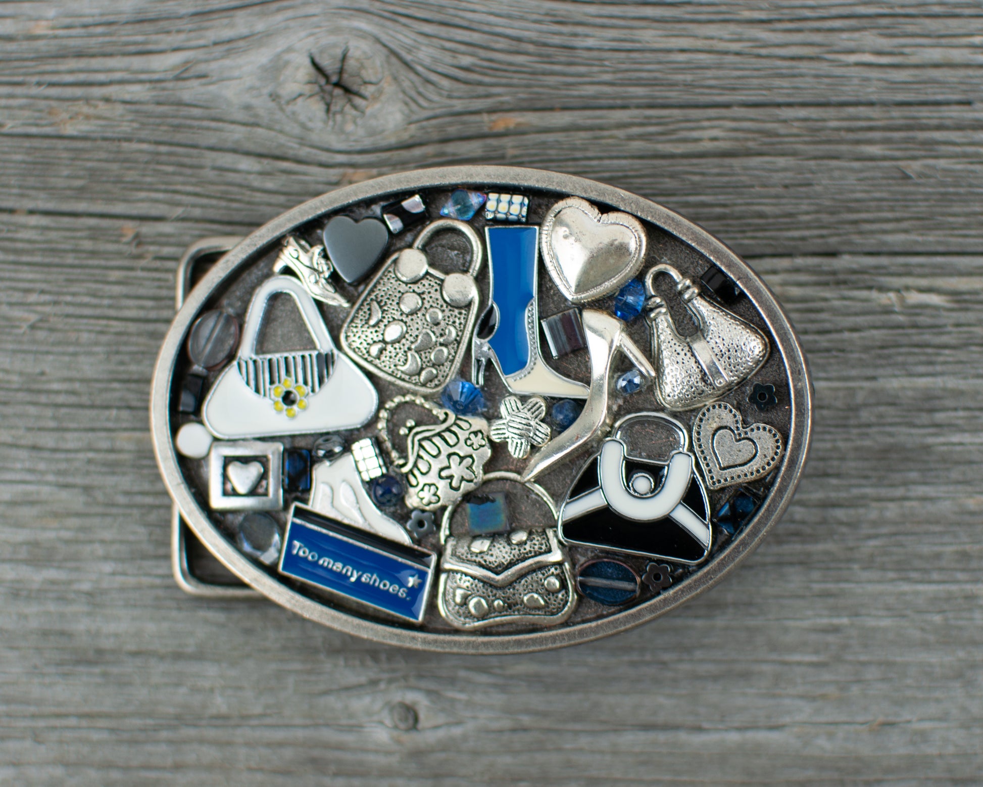 Shoe  and purse lovers theme Oval Belt Buckle - Lisa Young Design