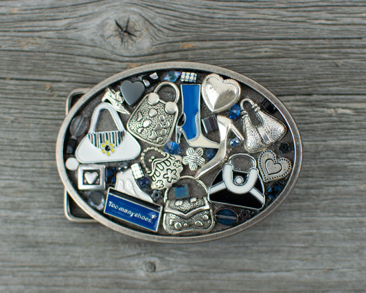 Shoe  and purse lovers theme Oval Belt Buckle - Lisa Young Design