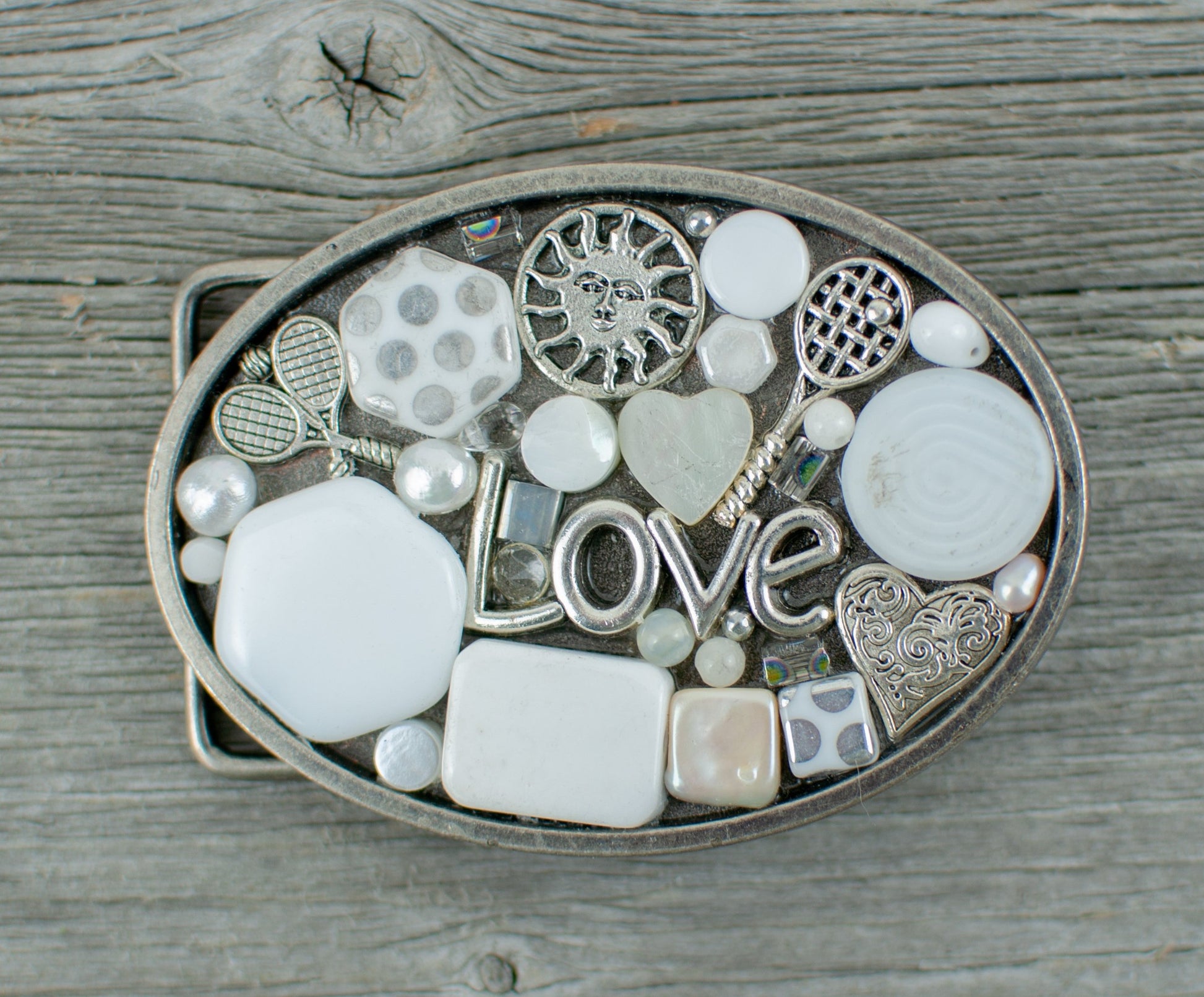 Tennis lovers theme Oval Belt Buckle - Lisa Young Design