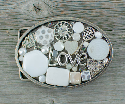 Tennis lovers theme Oval Belt Buckle - Lisa Young Design