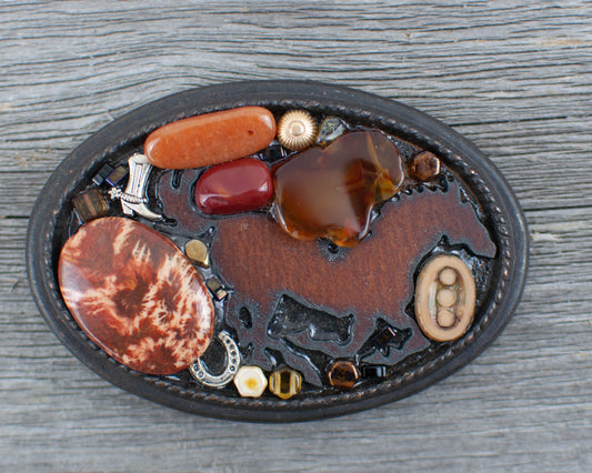 Horse lovers theme Large Oval  Belt Buckle - Lisa Young Design