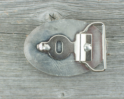 Skier theme Oval Belt Buckle - Lisa Young Design