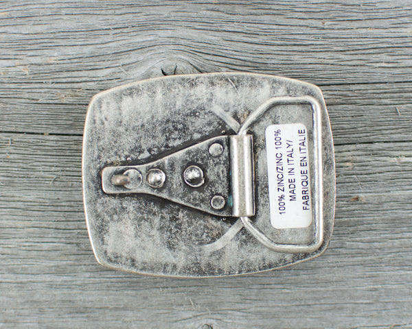 Natural stone tree themed belt buckle on Recycled fire hose strap - Lisa Young Design