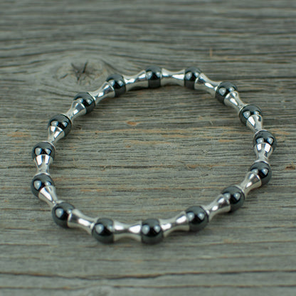Hematite and Sterling bead Bracelet