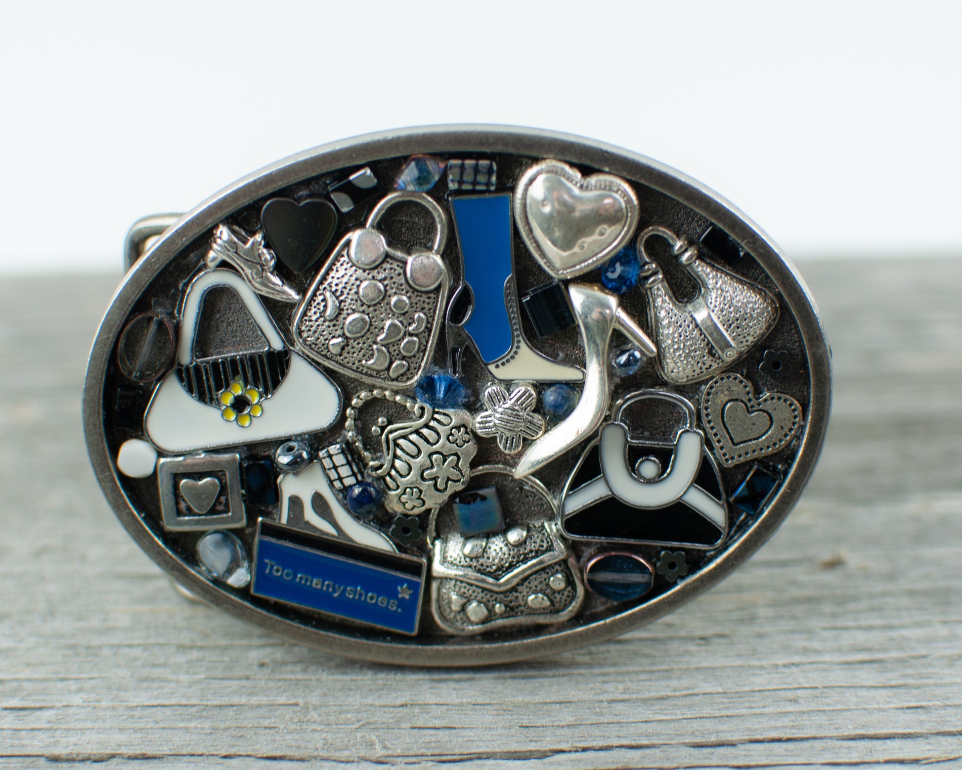 Shoe  and purse lovers theme Oval Belt Buckle - Lisa Young Design