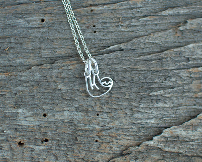 Sloth Silver Necklace - Lisa Young Design