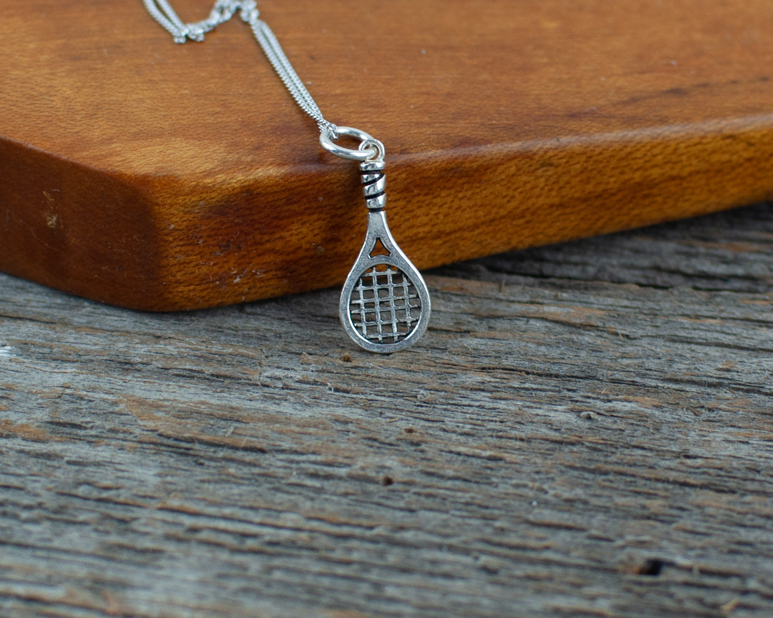 Tennis racquet charm  Silver Necklace - Lisa Young Design