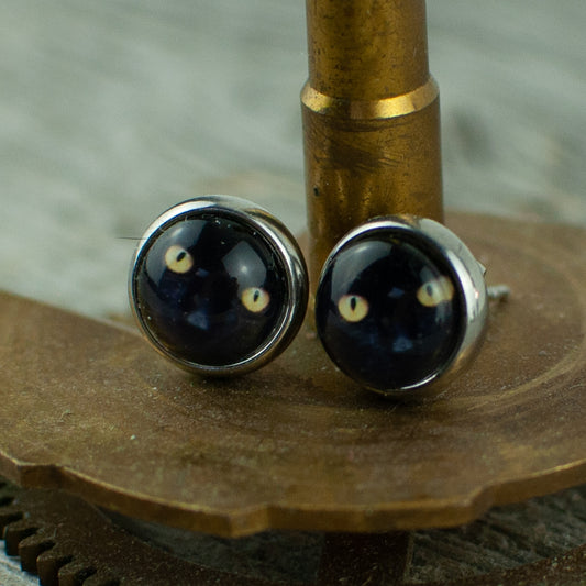 Black Cat stud earrings