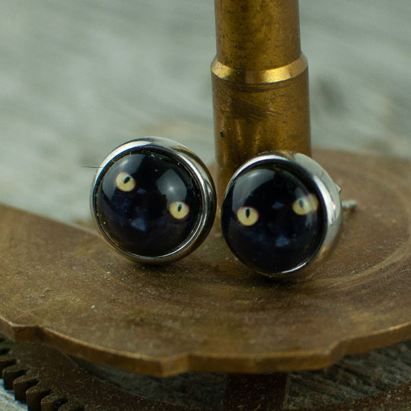 Black Cat stud earrings